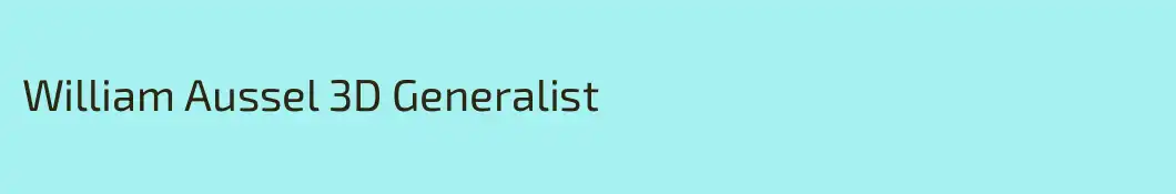 William Aussel 3D Generalist 